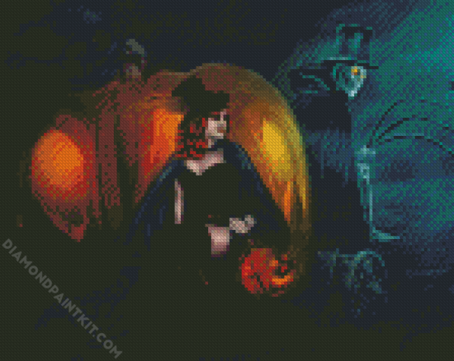 Gothic Halloween Witch diamond painting