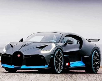 Grey Bugatti Divo diamond painting