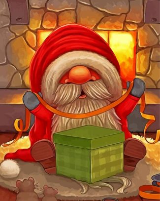 Happy Christmas Gnome diamond painting