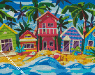 Hawaian Houses diamond painting