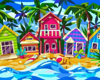 Hawaian Houses diamond painting