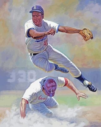 Jackie Robinson Playing Match diamond painting