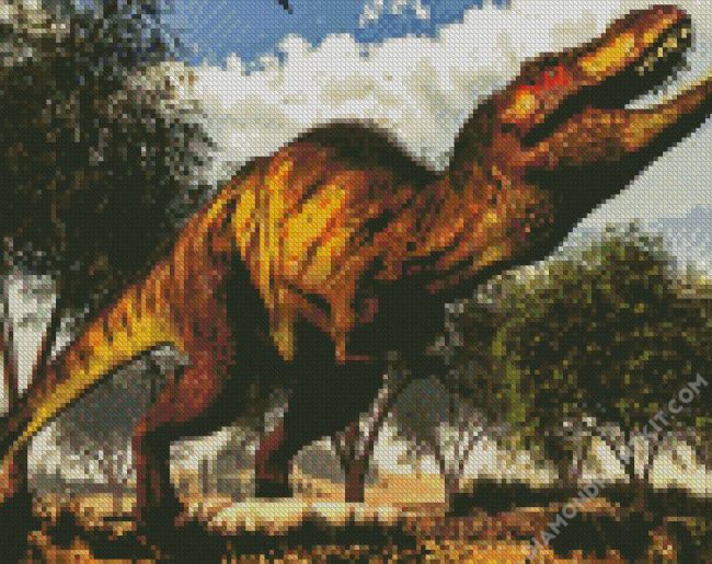 Jurassic Tyrannosaurus diamond painting