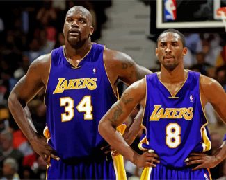 Lakers Shaquille O Neal And Kobe Bryant diamond painting