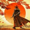 Lonely Samurai Man diamond painting