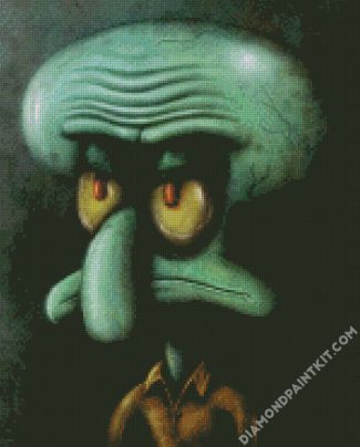 Mad Squidward diamond painting