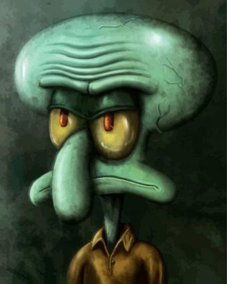 Mad Squidward diamond painting