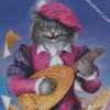 Musician Cat diamond painting