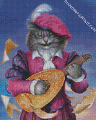 Musician Cat diamond painting