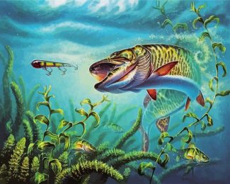 Musky Fish diamond painting