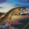 Musky Fish Jumping diamond painting