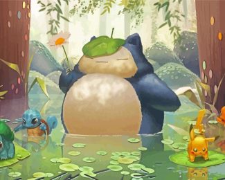 My Neighbor Snorlax diamond painting