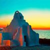 Mykonos Church Paraportiani At Sunset diamond painting