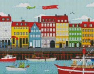 Nyhavn Copenhagen diamond painting