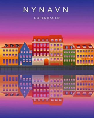 Nyhavn Copenhagen Poster diamond painting