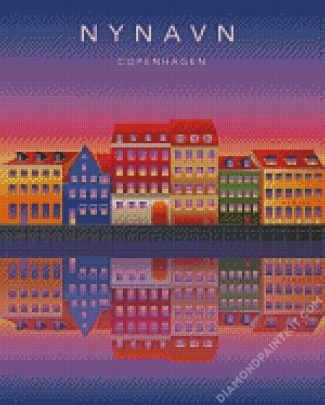 Nyhavn Copenhagen Poster diamond painting