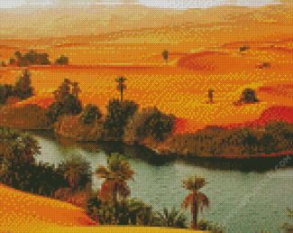 Oasis Desert diamond painting