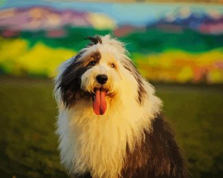 Old English Sheepdog diamond painting