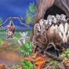 Opossum And Babies diamond painting