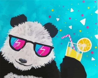 Panda Wearing Sunglasses diamond painting