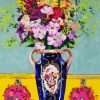 Petunia In Blue Vase diamond painting