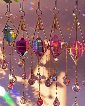 pink crystal Suncatchers diamond painting