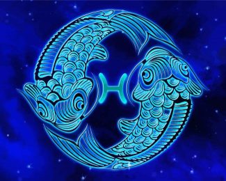 Pisces Sign diamond painting