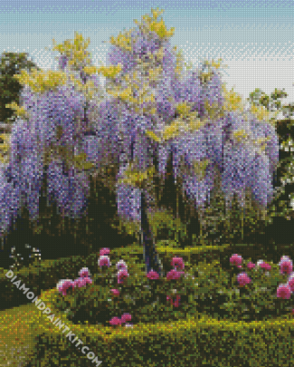 Purple Wisteria Tree diamond painting