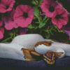 Python Snake And Petunia Flowers diamond painting