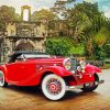 Retro Red Car diamond painting