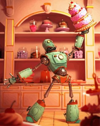 Robot And Cakes diamond painting