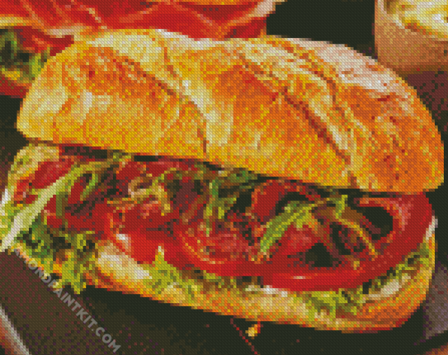 Sandwich Food diamond painting