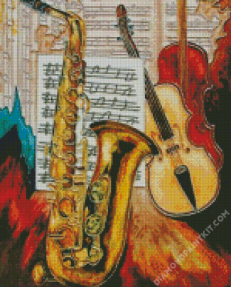 Saxophonist Art diamond painting