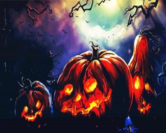 Scary Pumpkins diamond painting