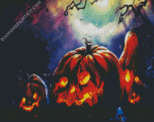 Scary Pumpkins diamond painting