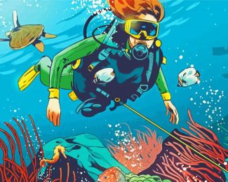 Scuba Diver diamond painting