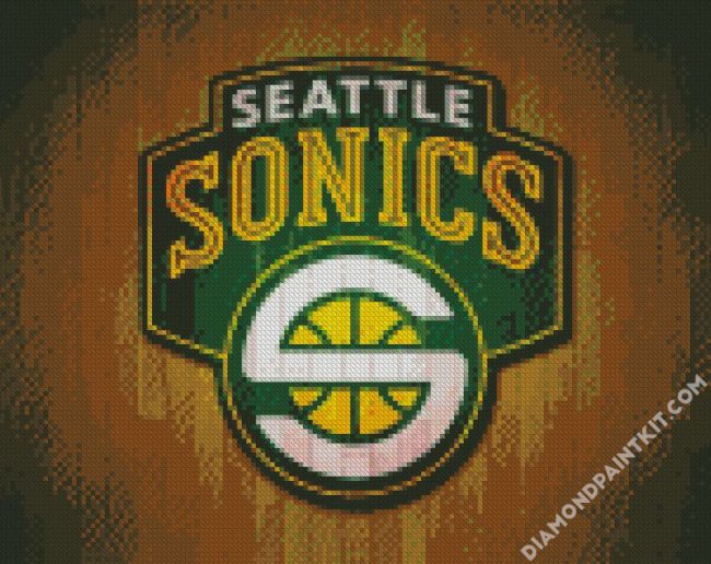 seattle supersonics basketball logo diamond painting