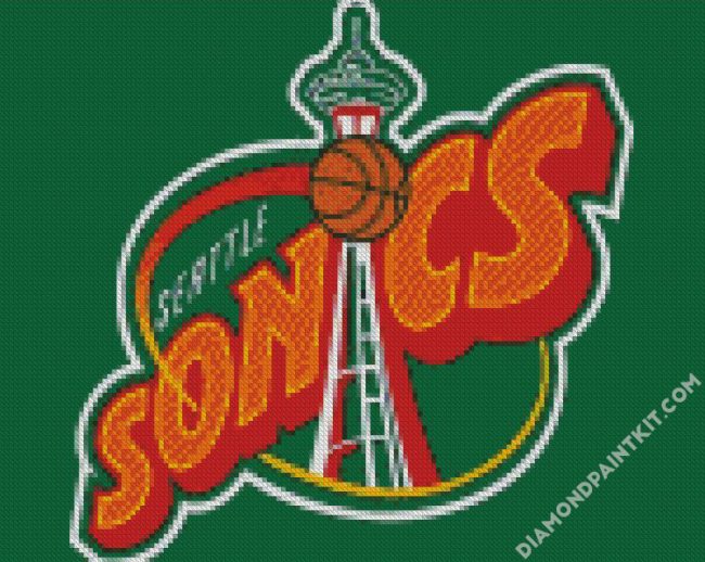 seattle supersonics Logo diamond painting