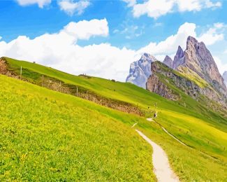 Seceda Mountain Italy diamond painting