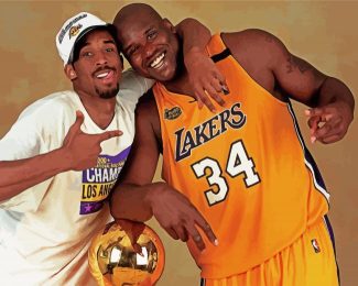 Shanquille O Neal And Kobe diamond painting