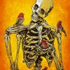 Skeleton And Birds diamond painting