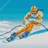 Skier Illustration Art diamond painting