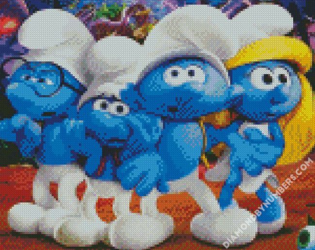 Smurfs Dwarfs Diamond painting