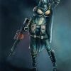 Sniper Lady diamond painting