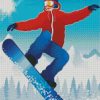 Snowboarding Illustration diamond painting