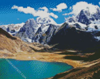 Snowy Andes Mountains diamond painting