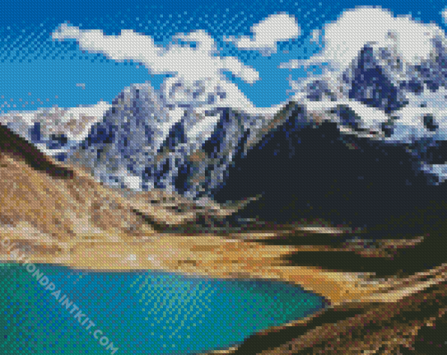 Snowy Andes Mountains diamond painting