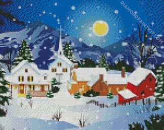 Snowy Landscape diamond painting