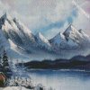 Snowy Mountain Landscape diamond painting