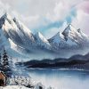 Snowy Mountain Landscape diamond painting